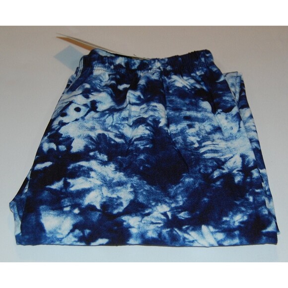 Reg‎ One Size Blue & White High Waist Tie Dye Leggings Womens - Picture 7 of 9